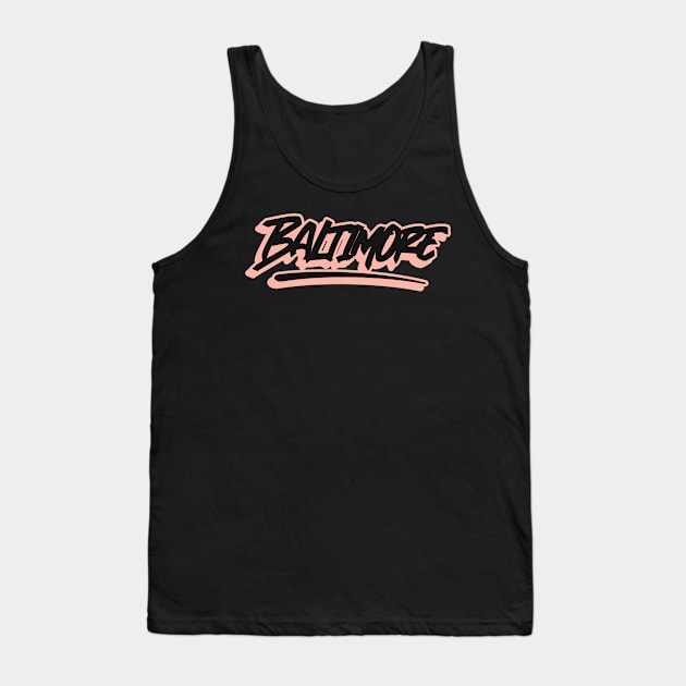 Baltimore Graffiti Style Tank Top by Queen 1120